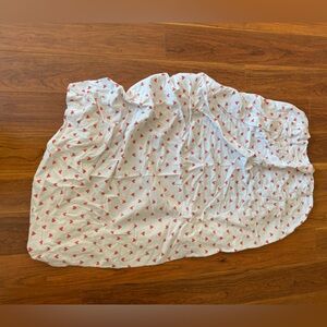100% cotton flannel heart crib sheet